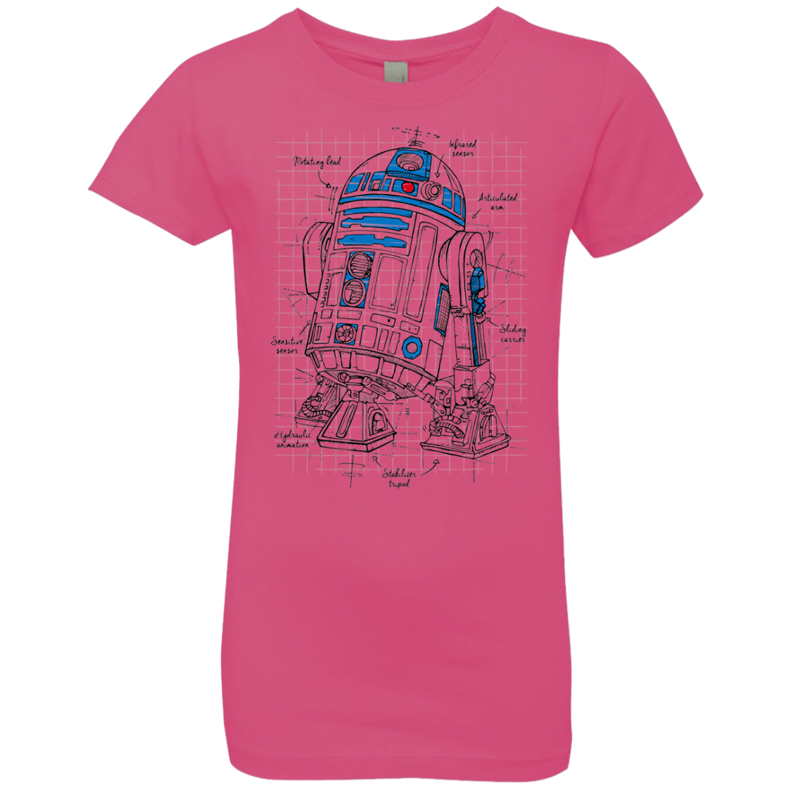 T-Shirts Hot Pink / YXS R2D2 Plan Girls Premium T-Shirt