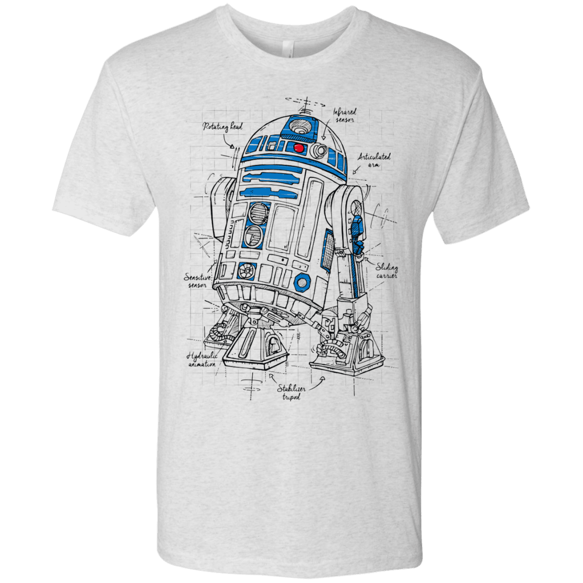 T-Shirts Heather White / S R2D2 Plan Men's Triblend T-Shirt