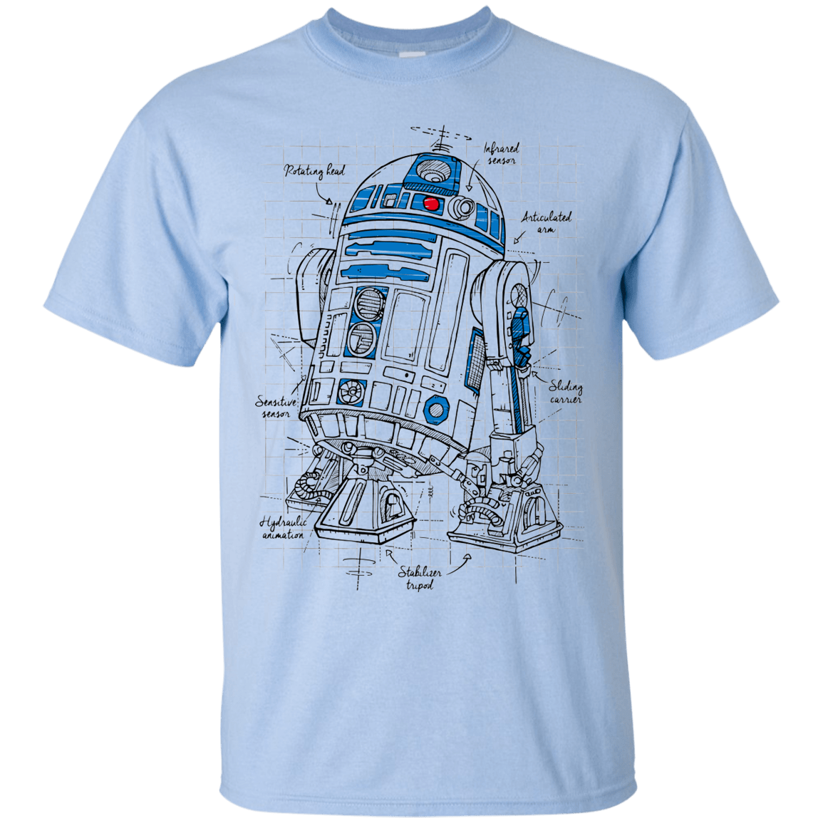 T-Shirts Light Blue / S R2D2 Plan T-Shirt