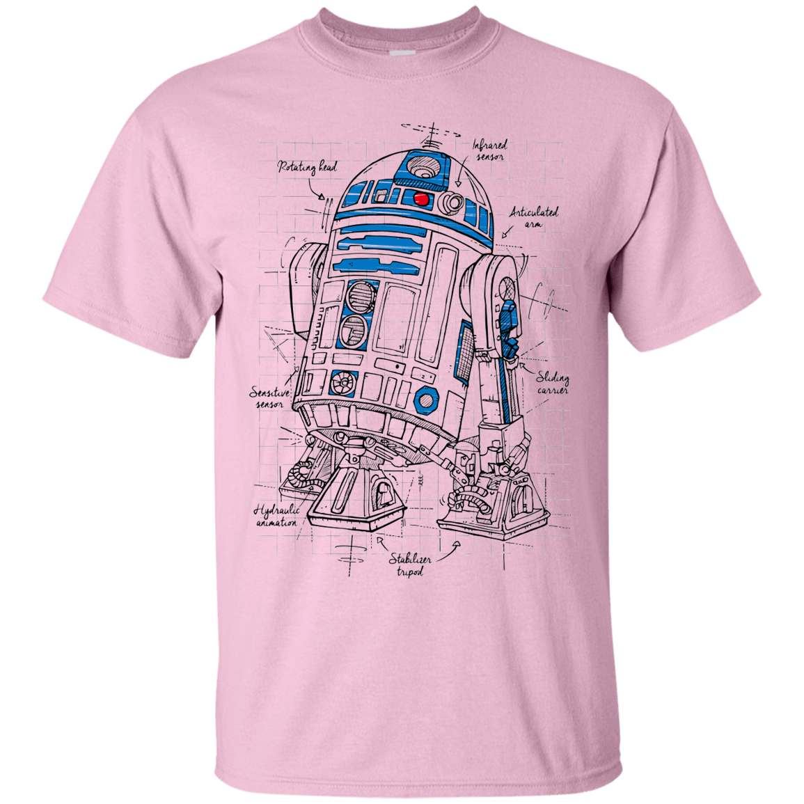 T-Shirts Light Pink / S R2D2 Plan T-Shirt