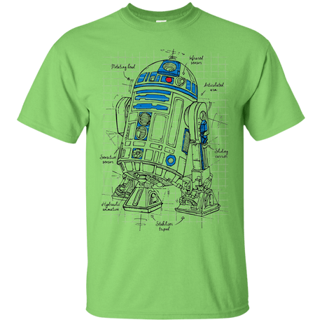 T-Shirts Lime / S R2D2 Plan T-Shirt