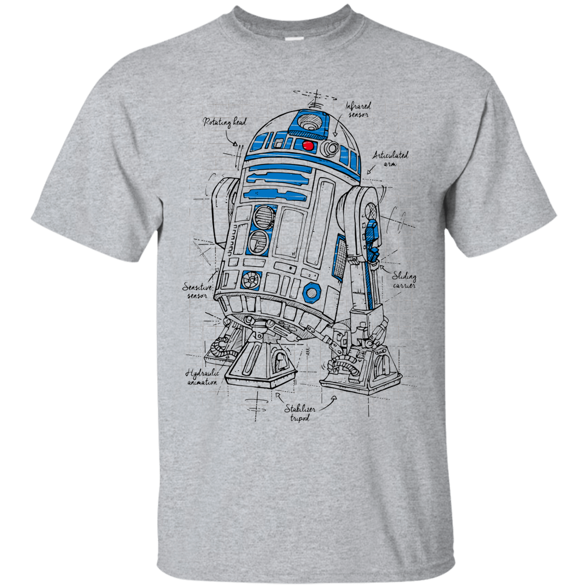 T-Shirts Sport Grey / S R2D2 Plan T-Shirt