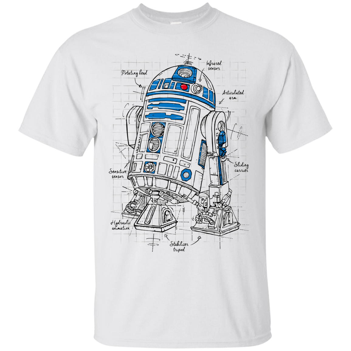 T-Shirts White / S R2D2 Plan T-Shirt