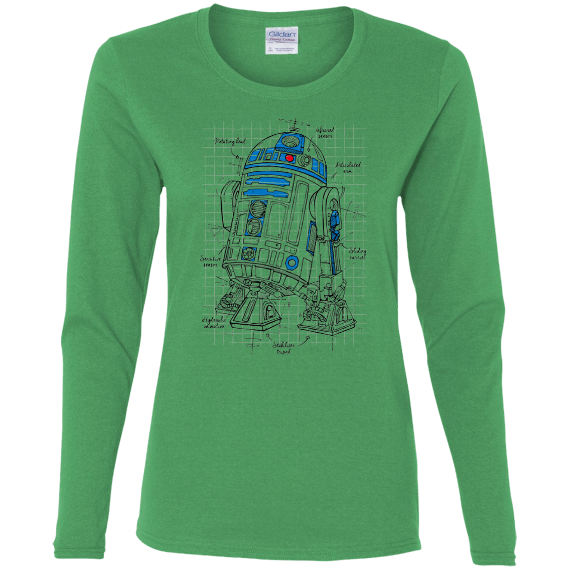 T-Shirts Irish Green / S R2D2 Plan Women's Long Sleeve T-Shirt