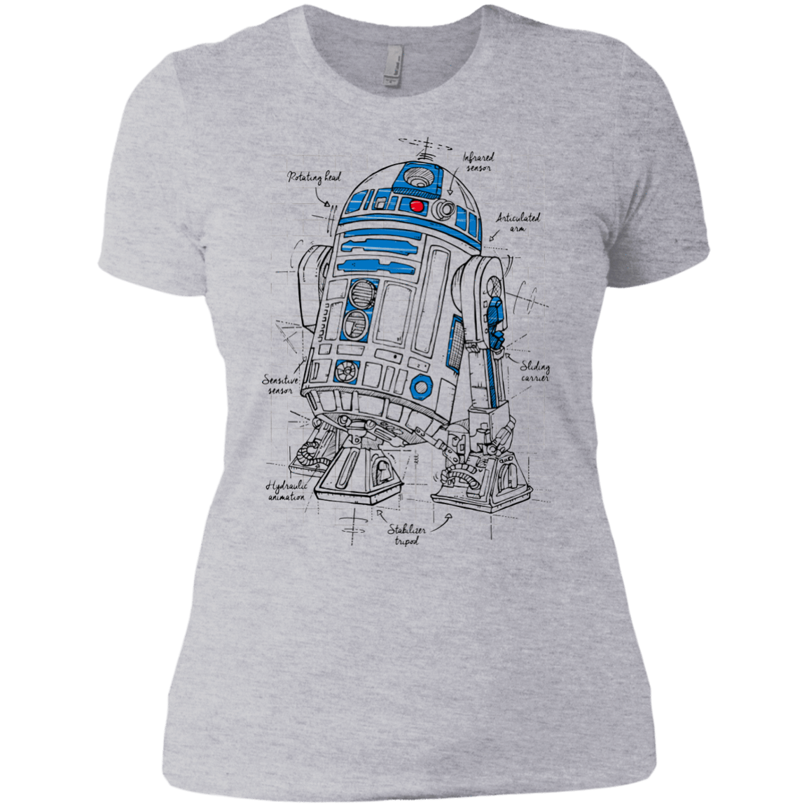 T-Shirts Heather Grey / X-Small R2D2 Plan Women's Premium T-Shirt