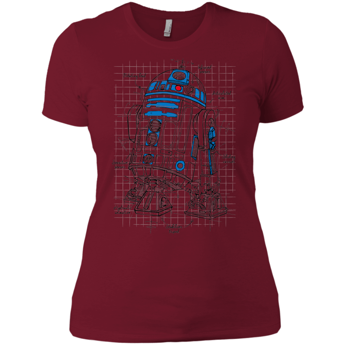 T-Shirts Scarlet / X-Small R2D2 Plan Women's Premium T-Shirt