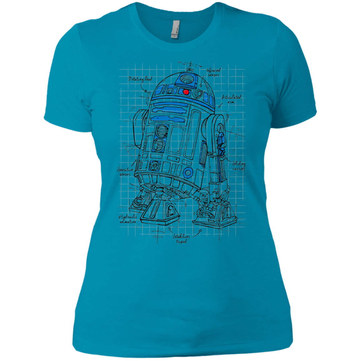 T-Shirts Turquoise / X-Small R2D2 Plan Women's Premium T-Shirt