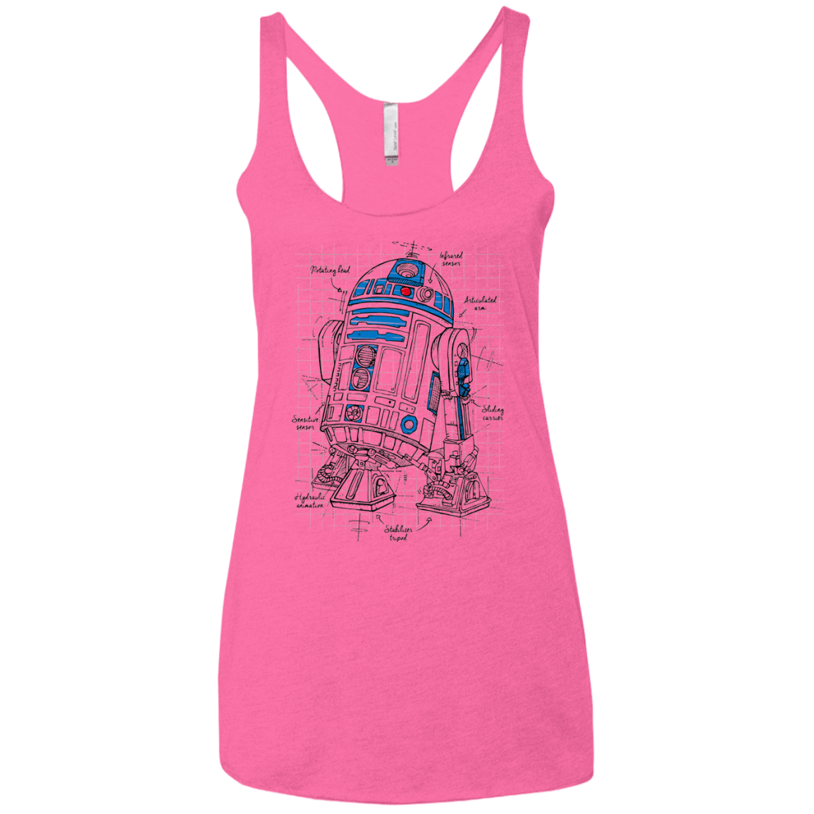 R2D2 Plan Women's Triblend Racerback Tank