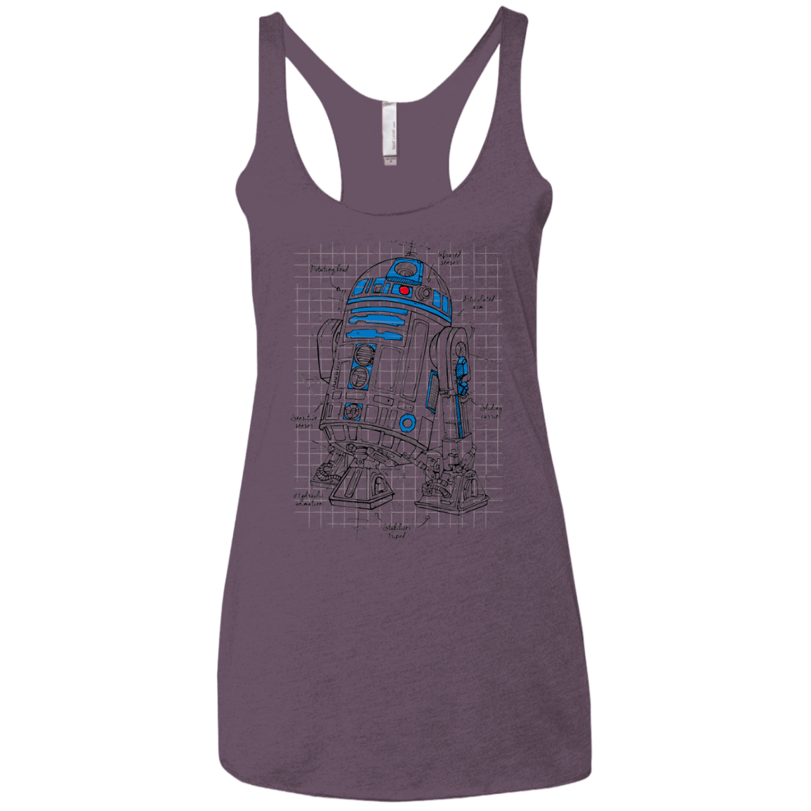 R2D2 Plan Women's Triblend Racerback Tank