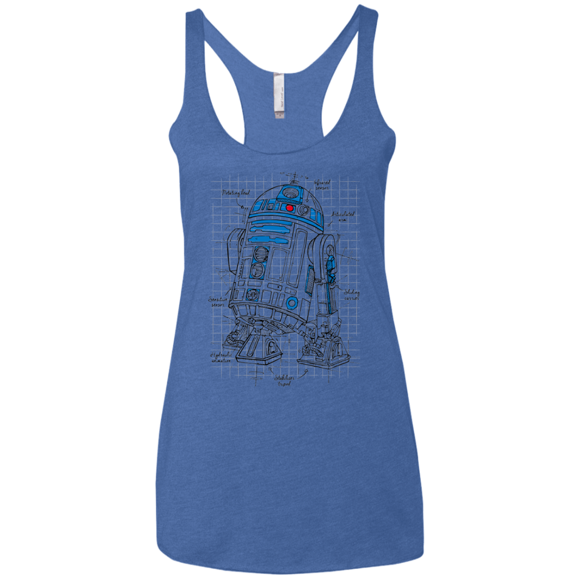 R2D2 Plan Women's Triblend Racerback Tank