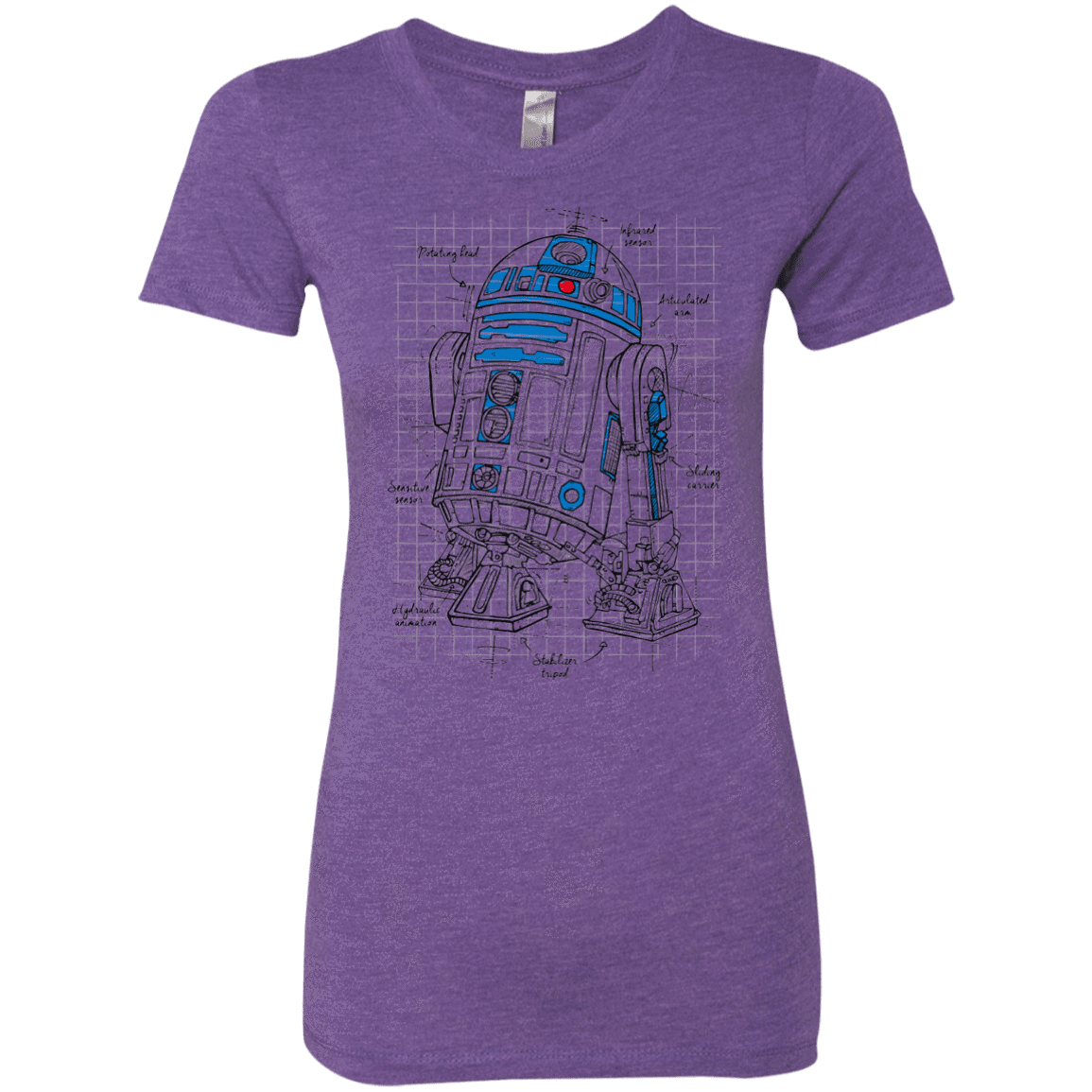 T-Shirts Purple Rush / S R2D2 Plan Women's Triblend T-Shirt