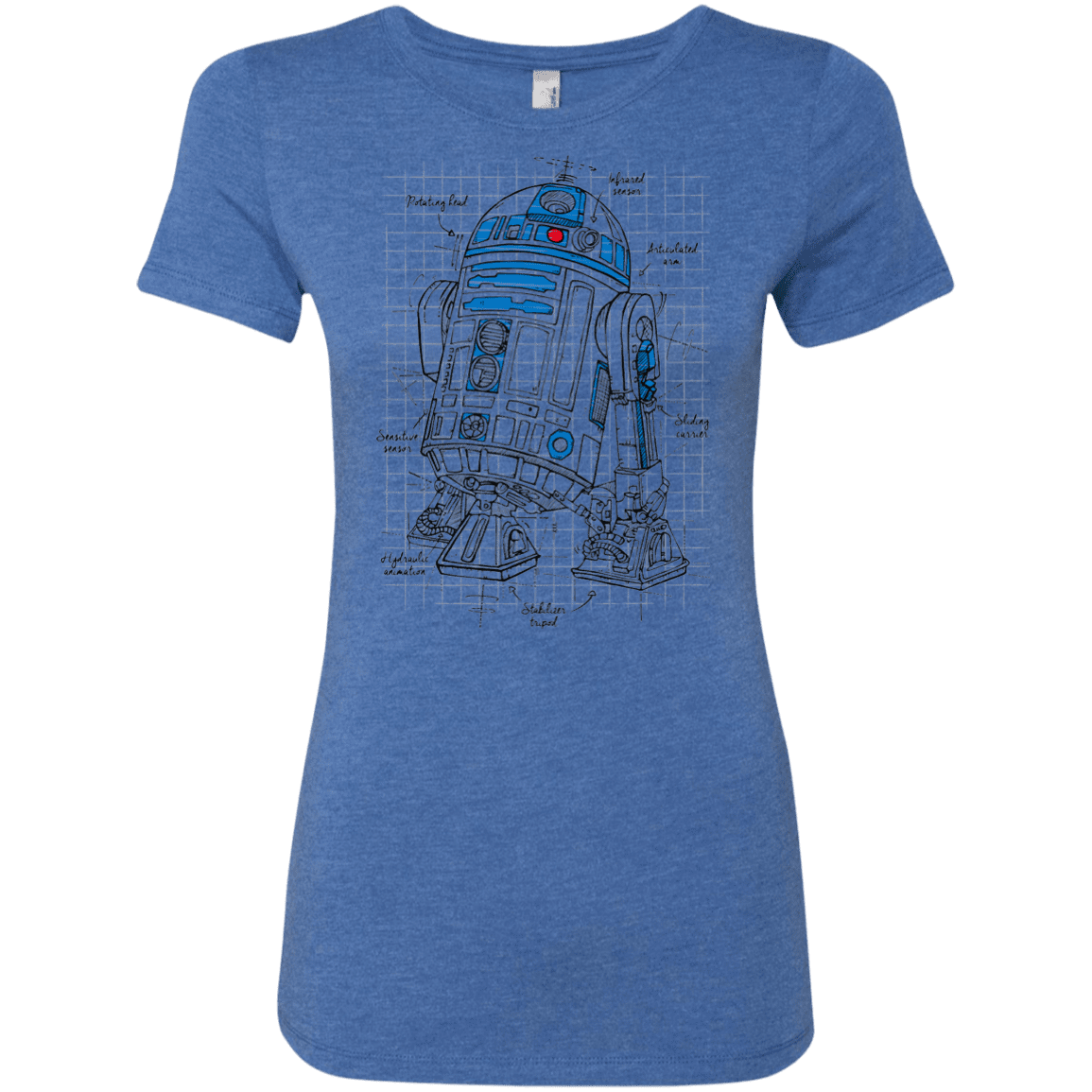 T-Shirts Vintage Royal / S R2D2 Plan Women's Triblend T-Shirt