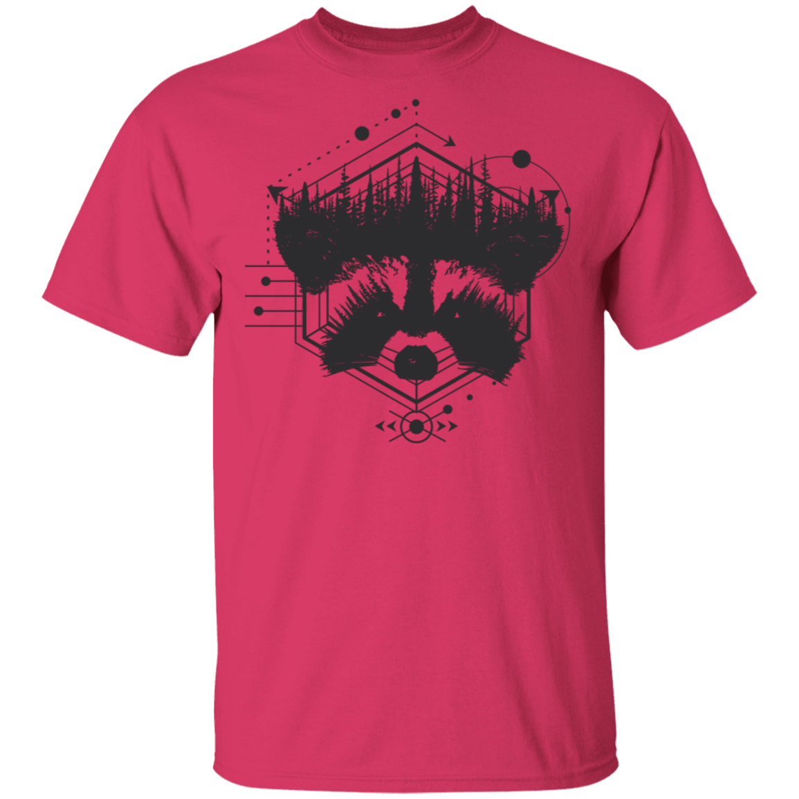 T-Shirts Heliconia / S Raccoon Art T-Shirt