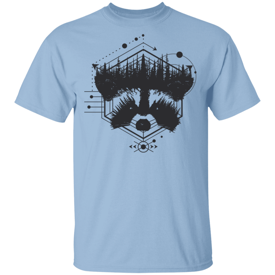 T-Shirts Light Blue / S Raccoon Art T-Shirt