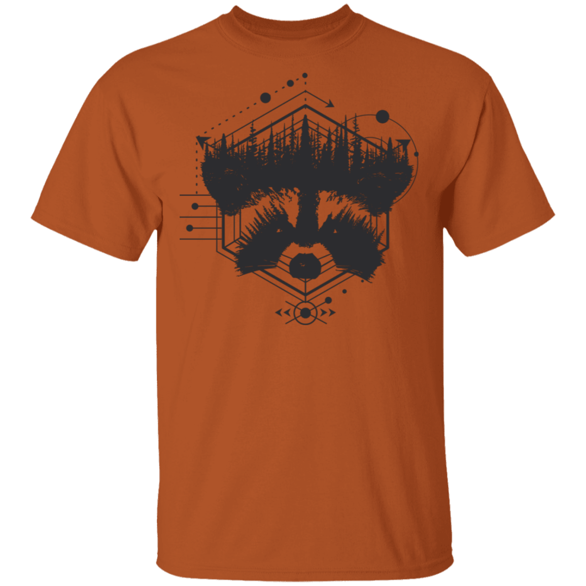 T-Shirts Texas Orange / S Raccoon Art T-Shirt