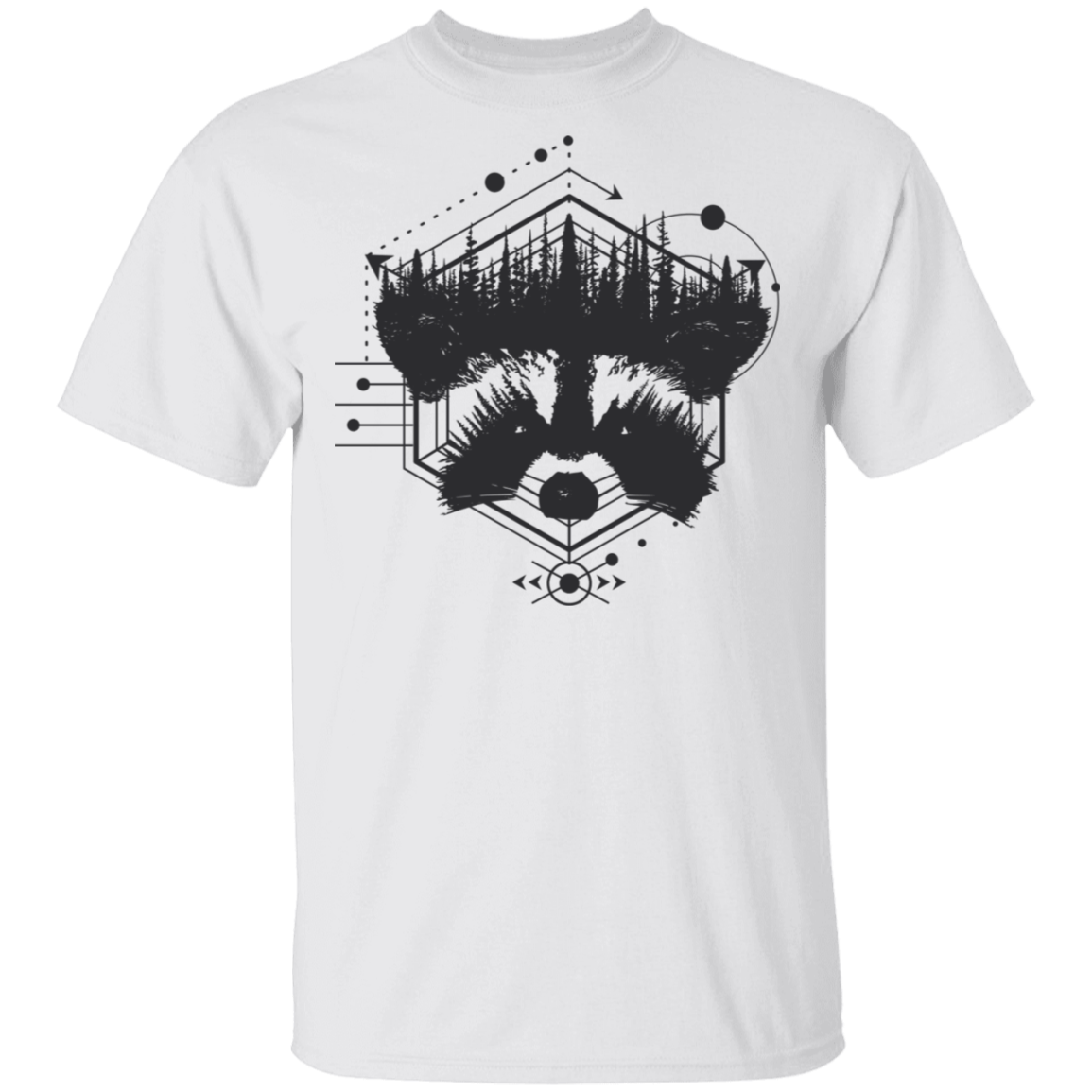 T-Shirts White / S Raccoon Art T-Shirt