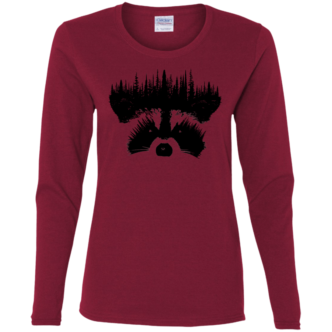 T-Shirts Cardinal / S Raccoon Eyes Women's Long Sleeve T-Shirt