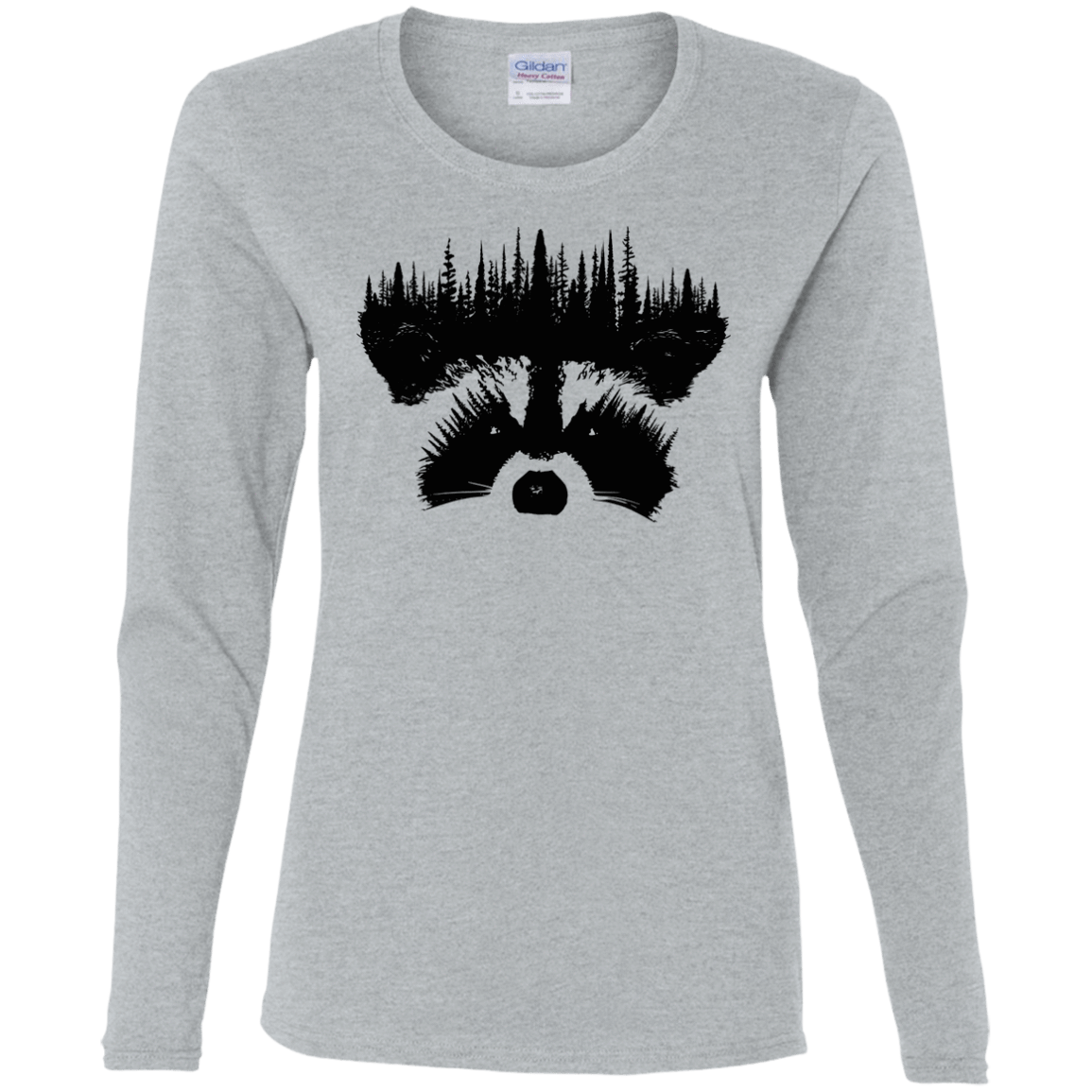 T-Shirts Sport Grey / S Raccoon Eyes Women's Long Sleeve T-Shirt