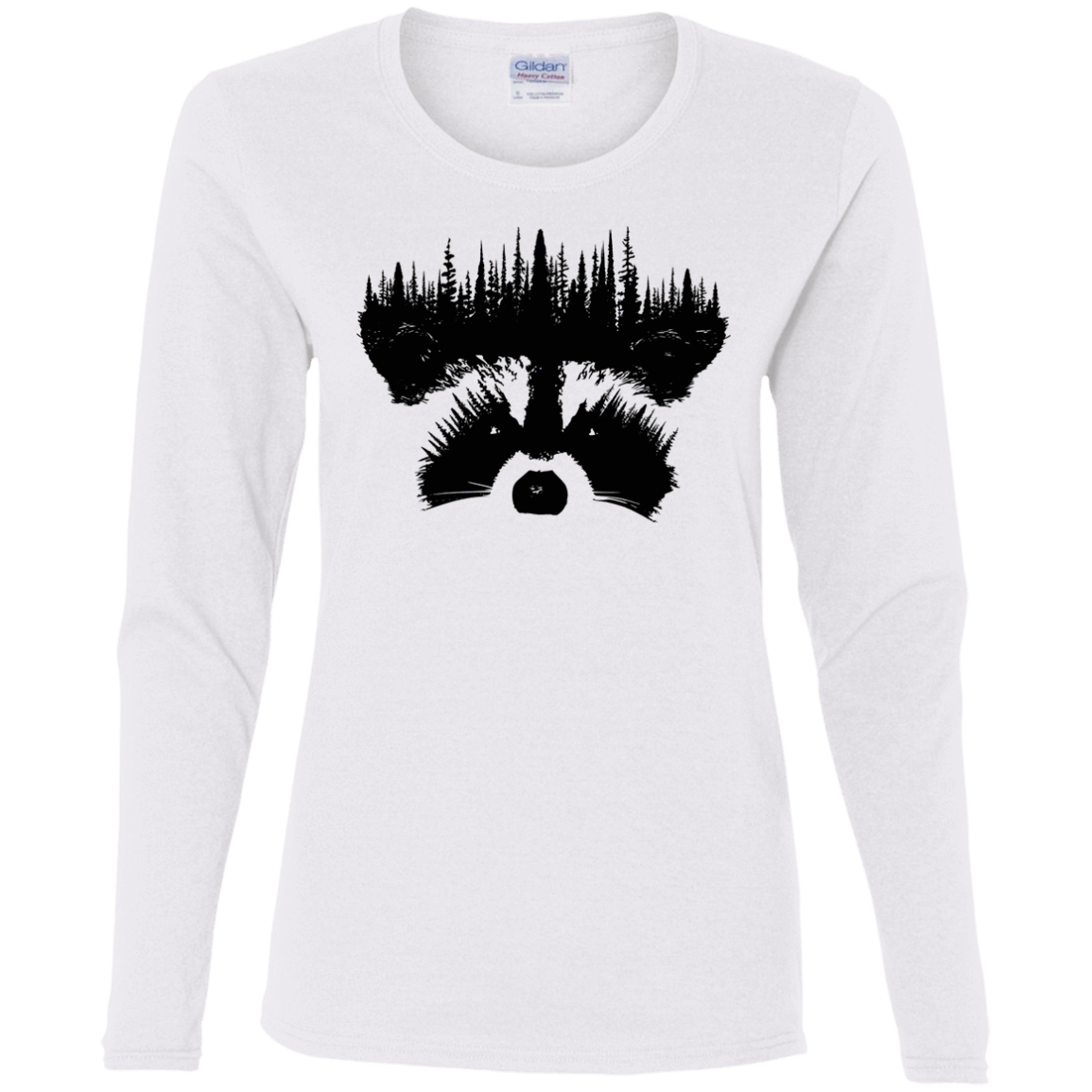 T-Shirts White / S Raccoon Eyes Women's Long Sleeve T-Shirt