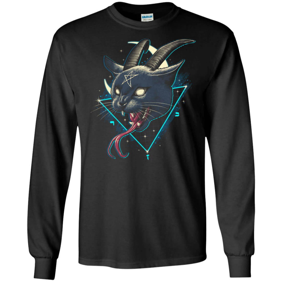 T-Shirts Black / S Rad Devil Cat Men's Long Sleeve T-Shirt
