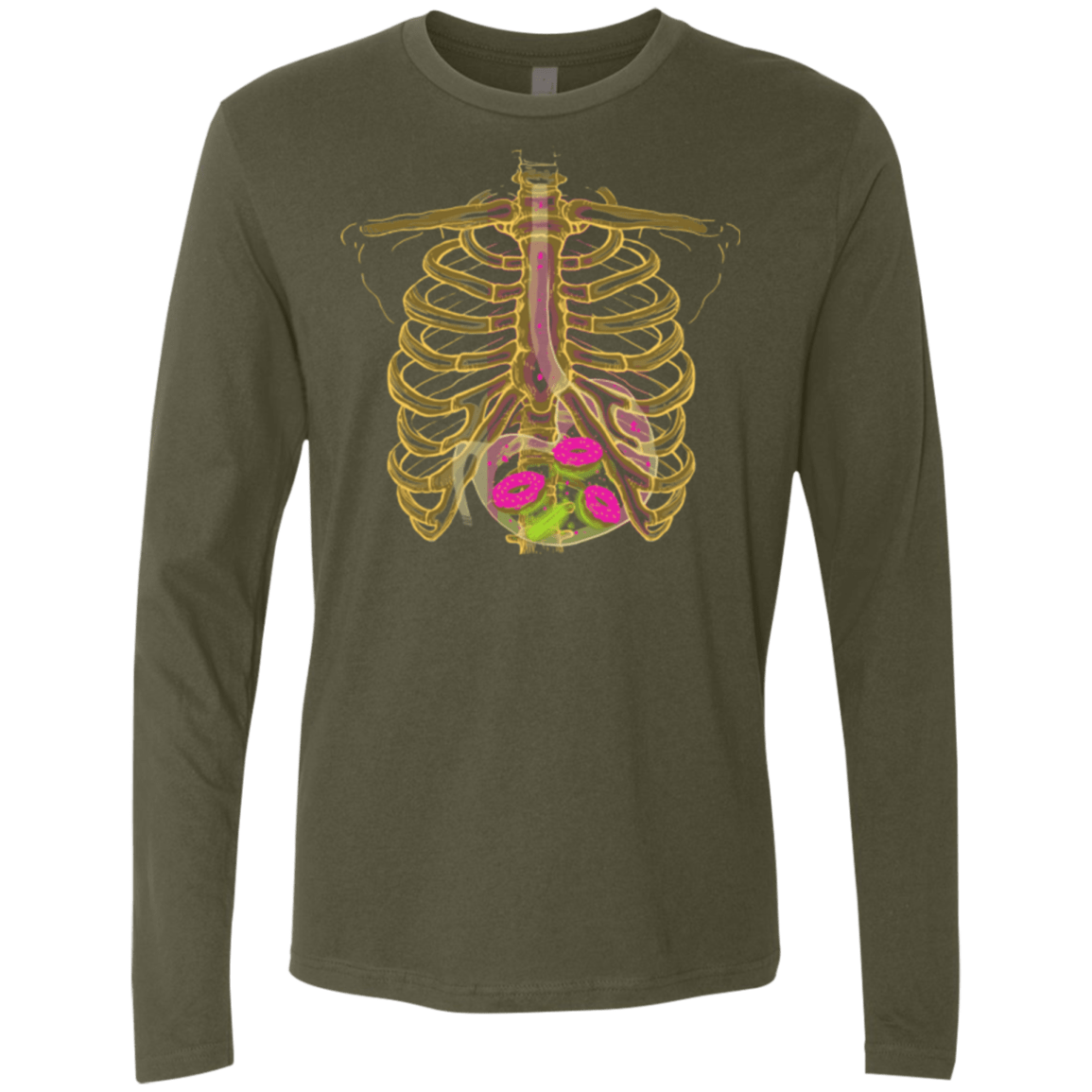 T-Shirts Military Green / Small Radioactive Donuts Men's Premium Long Sleeve