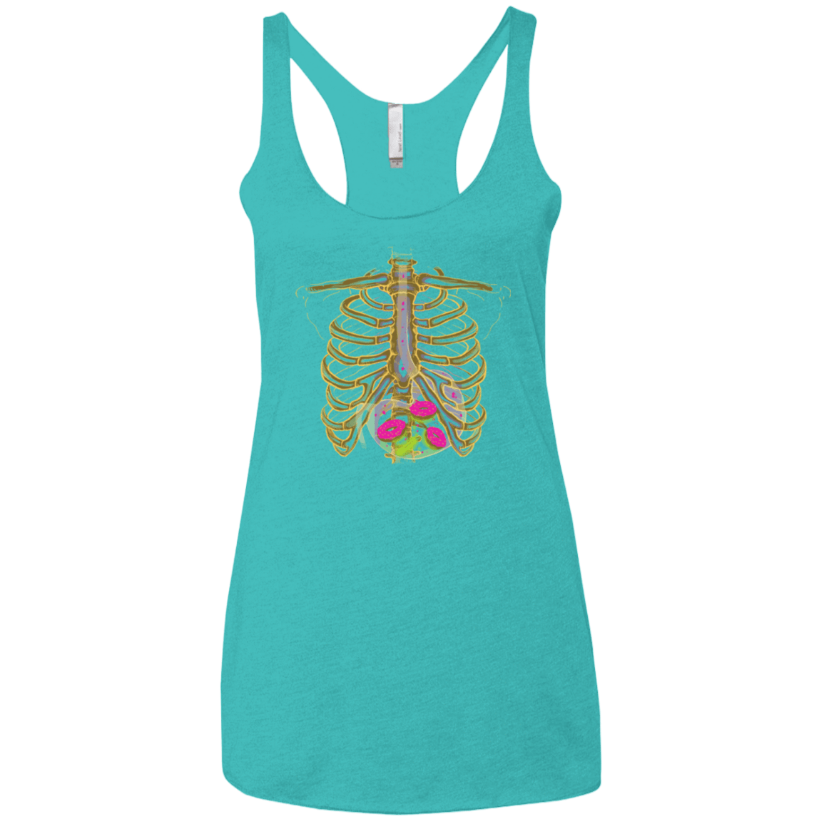 T-Shirts Tahiti Blue / X-Small Radioactive Donuts Women's Triblend Racerback Tank