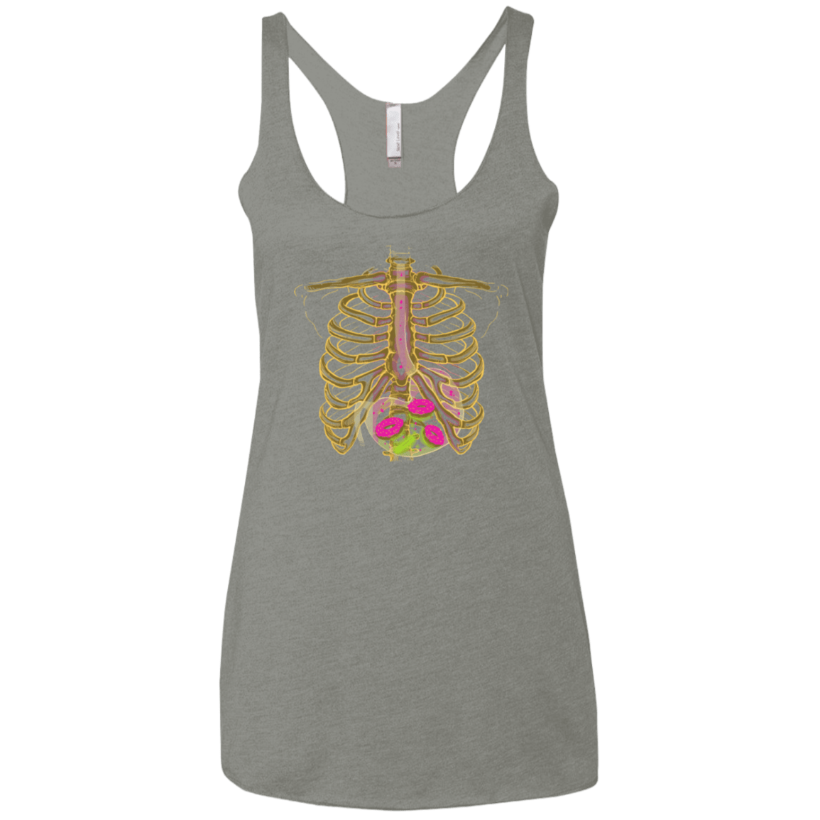 T-Shirts Venetian Grey / X-Small Radioactive Donuts Women's Triblend Racerback Tank