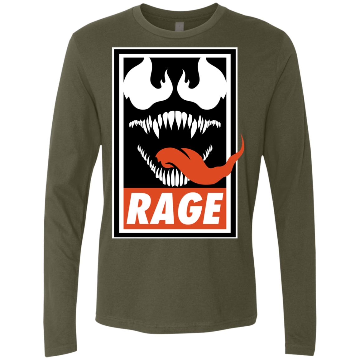 T-Shirts Military Green / Small Rage Men's Premium Long Sleeve