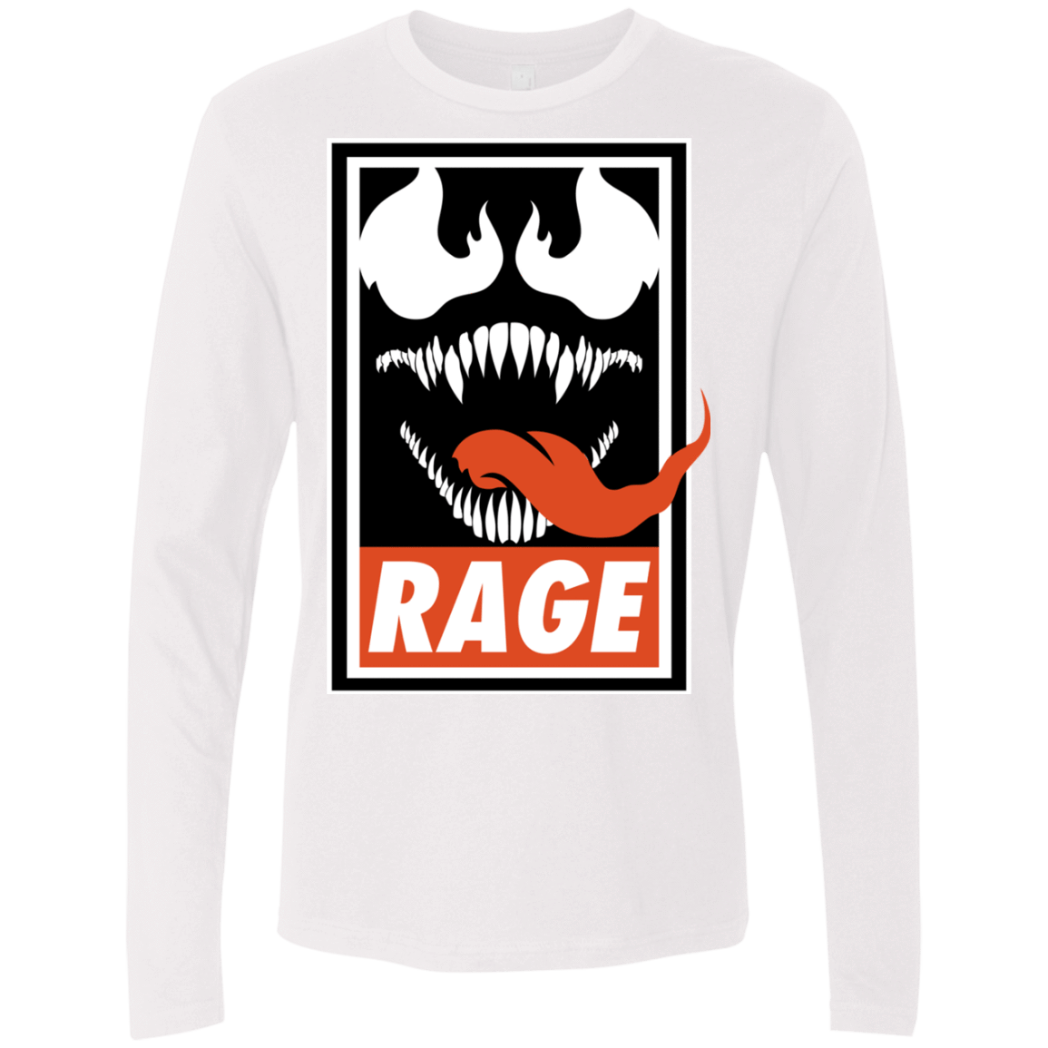 T-Shirts White / Small Rage Men's Premium Long Sleeve