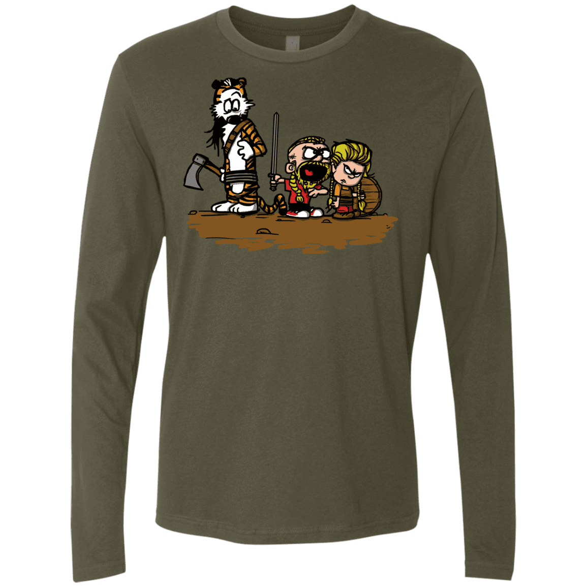 T-Shirts Military Green / S Raid Men's Premium Long Sleeve
