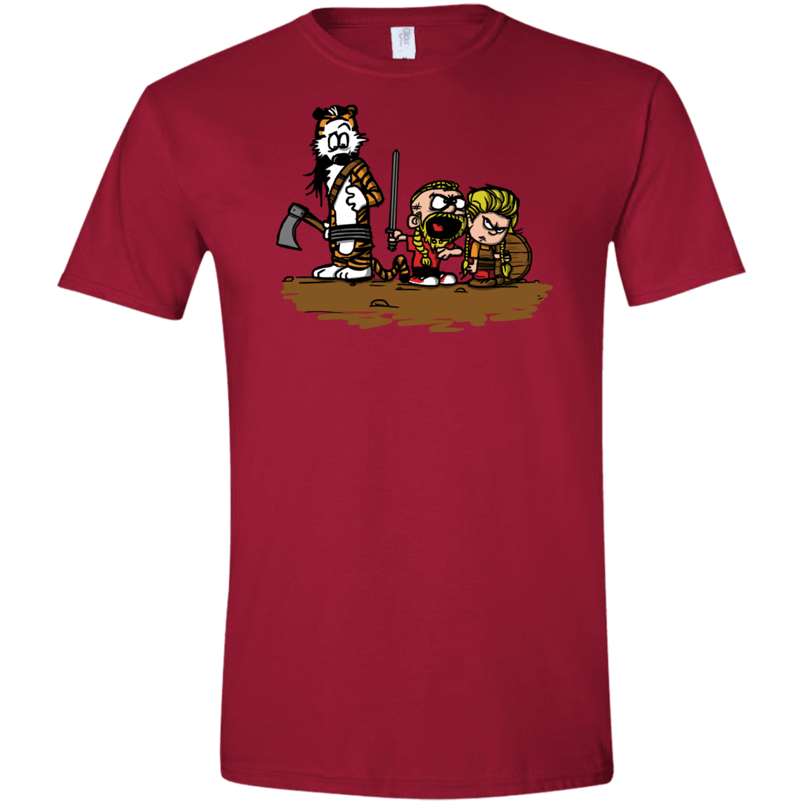 T-Shirts Cardinal Red / S Raid Men's Semi-Fitted Softstyle