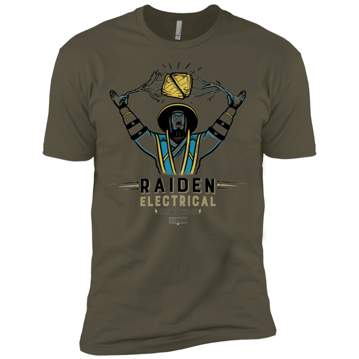 T-Shirts Military Green / X-Small Raiden Electrical Toastie Repair Men's Premium T-Shirt