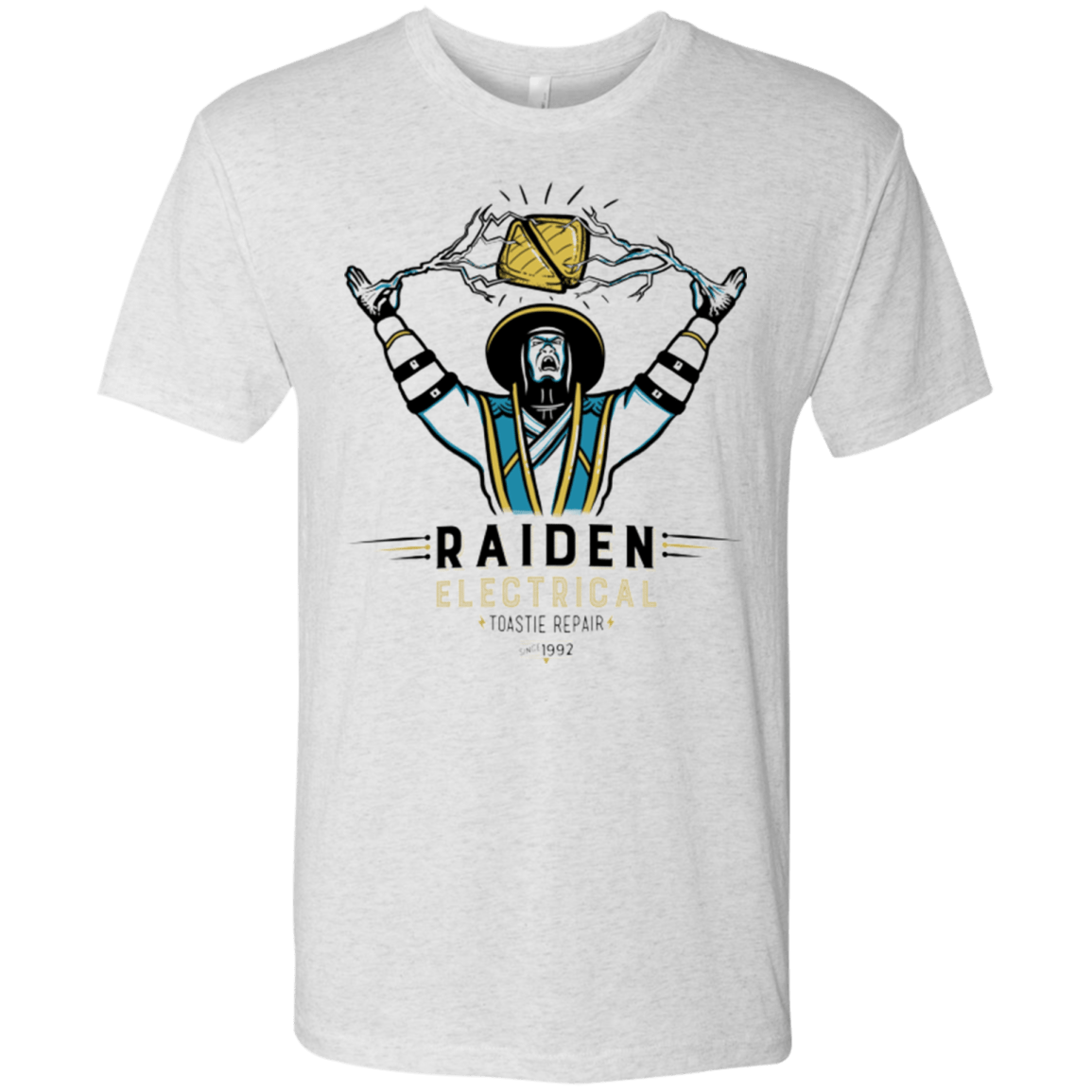 T-Shirts Heather White / Small Raiden Electrical Toastie Repair Men's Triblend T-Shirt