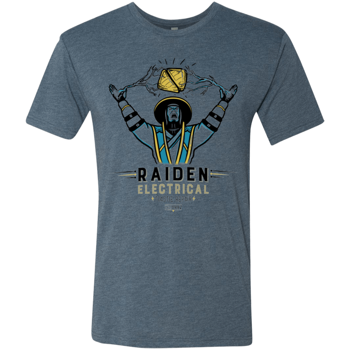 T-Shirts Indigo / Small Raiden Electrical Toastie Repair Men's Triblend T-Shirt
