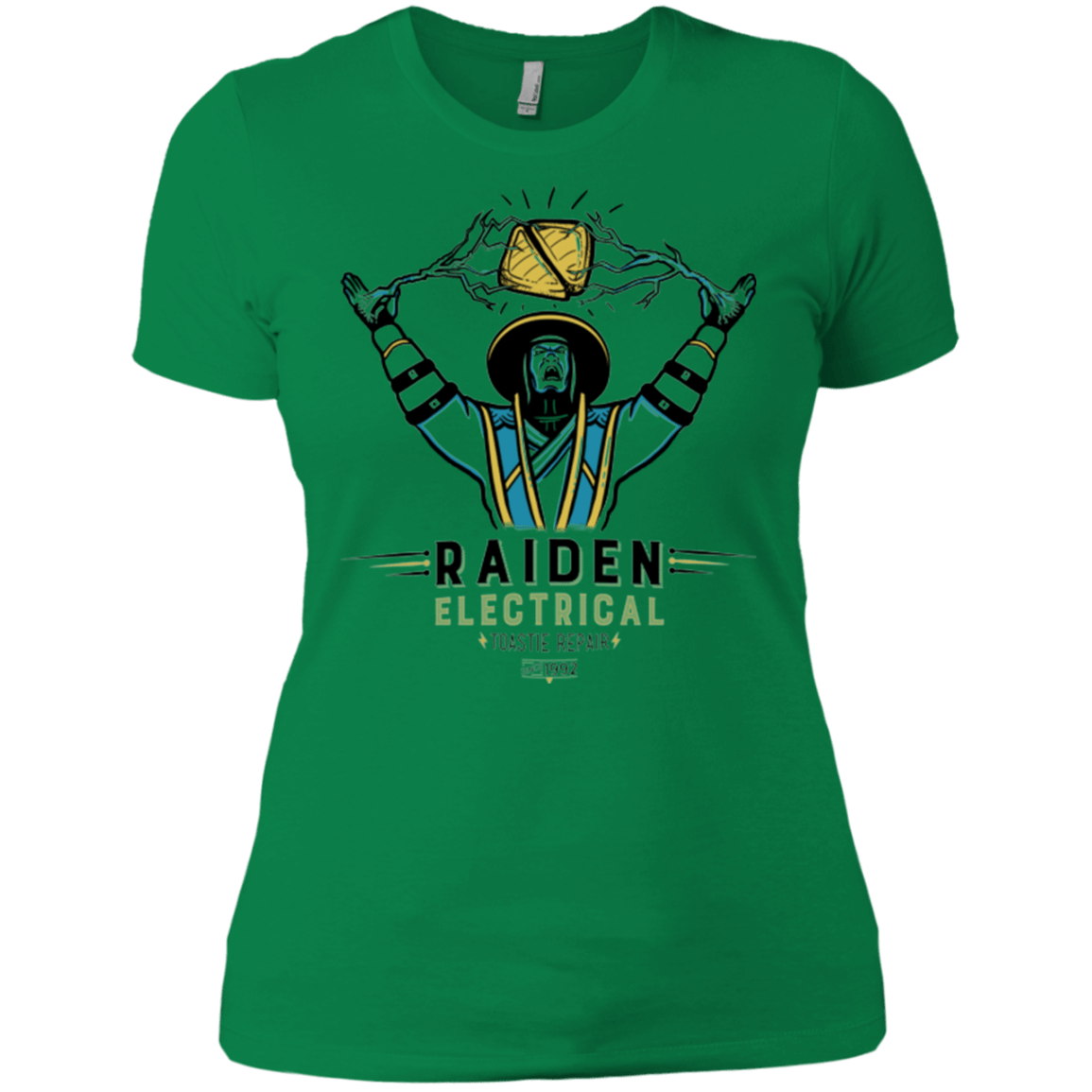 T-Shirts Kelly Green / X-Small Raiden Electrical Toastie Repair Women's Premium T-Shirt