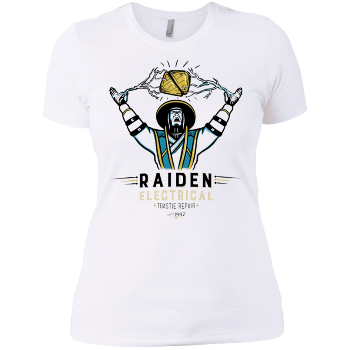 T-Shirts White / X-Small Raiden Electrical Toastie Repair Women's Premium T-Shirt