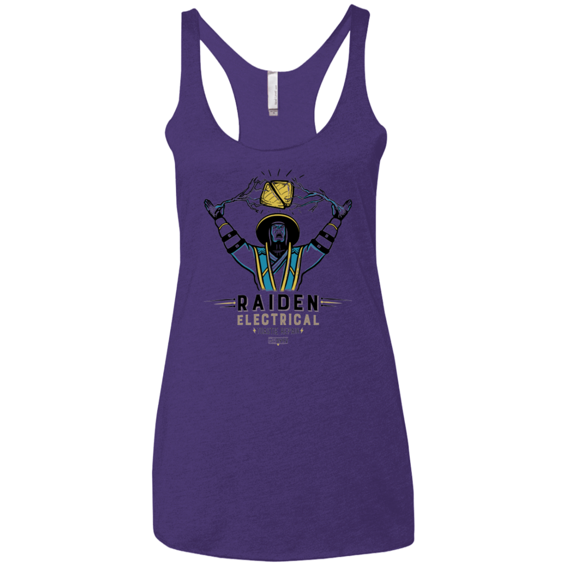 T-Shirts Purple / X-Small Raiden Electrical Toastie Repair Women's Triblend Racerback Tank