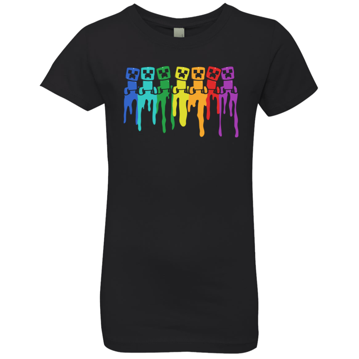 T-Shirts Black / YXS Rainbow Creeps Girls Premium T-Shirt