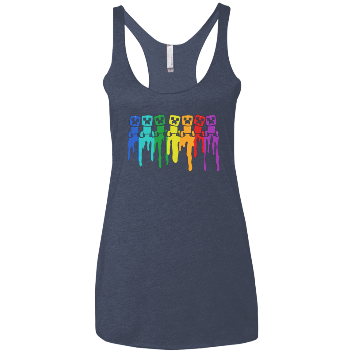 Rainbow Creeps Women's Triblend Racerback Tank