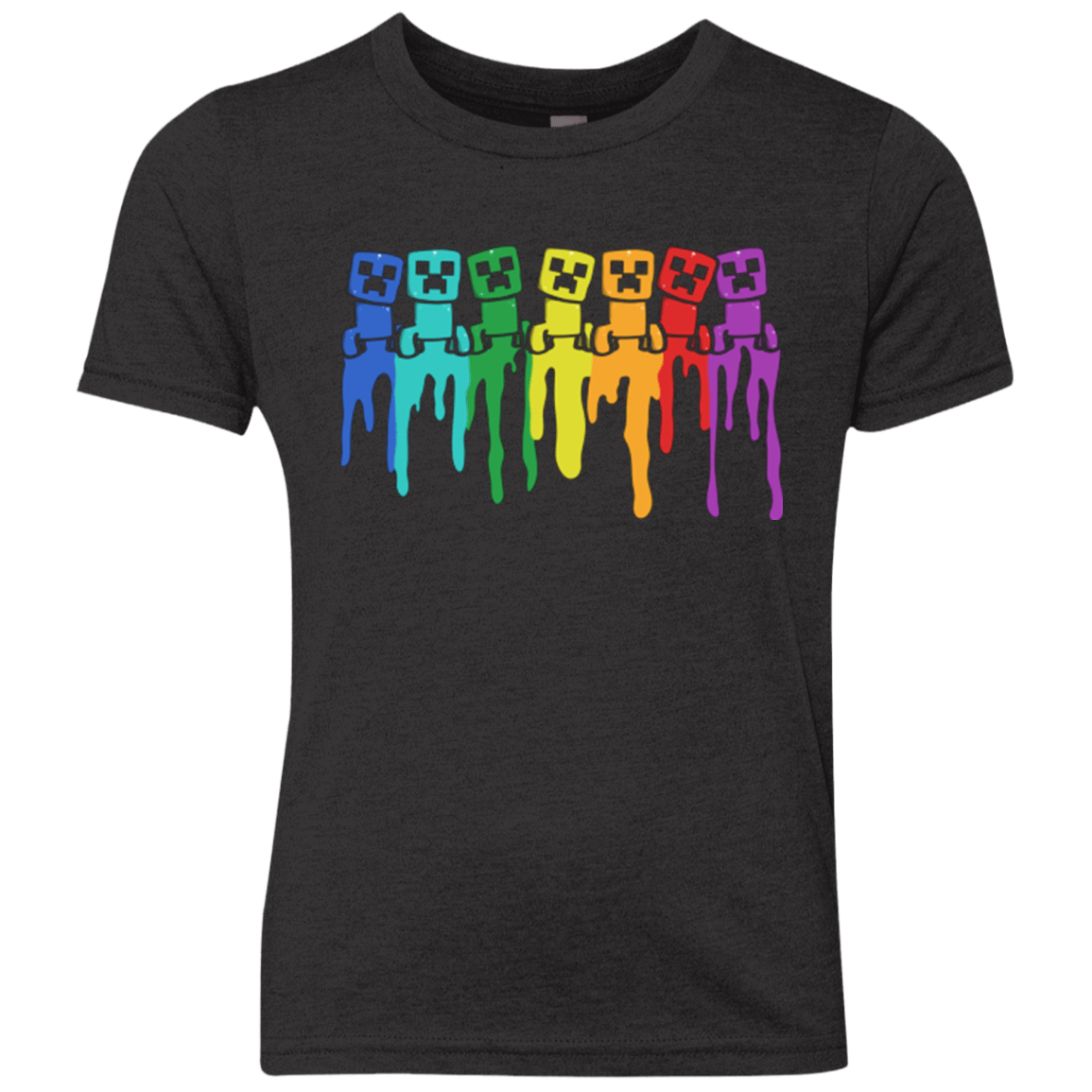 T-Shirts Vintage Black / YXS Rainbow Creeps Youth Triblend T-Shirt