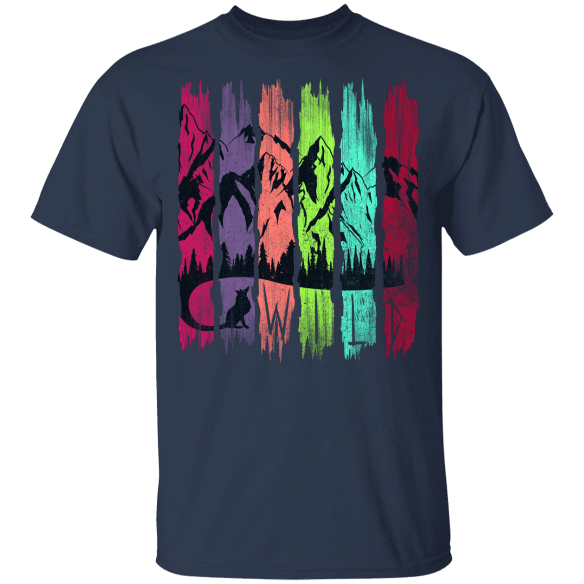 T-Shirts Navy / YXS Rainbow Fox Tail Youth T-Shirt