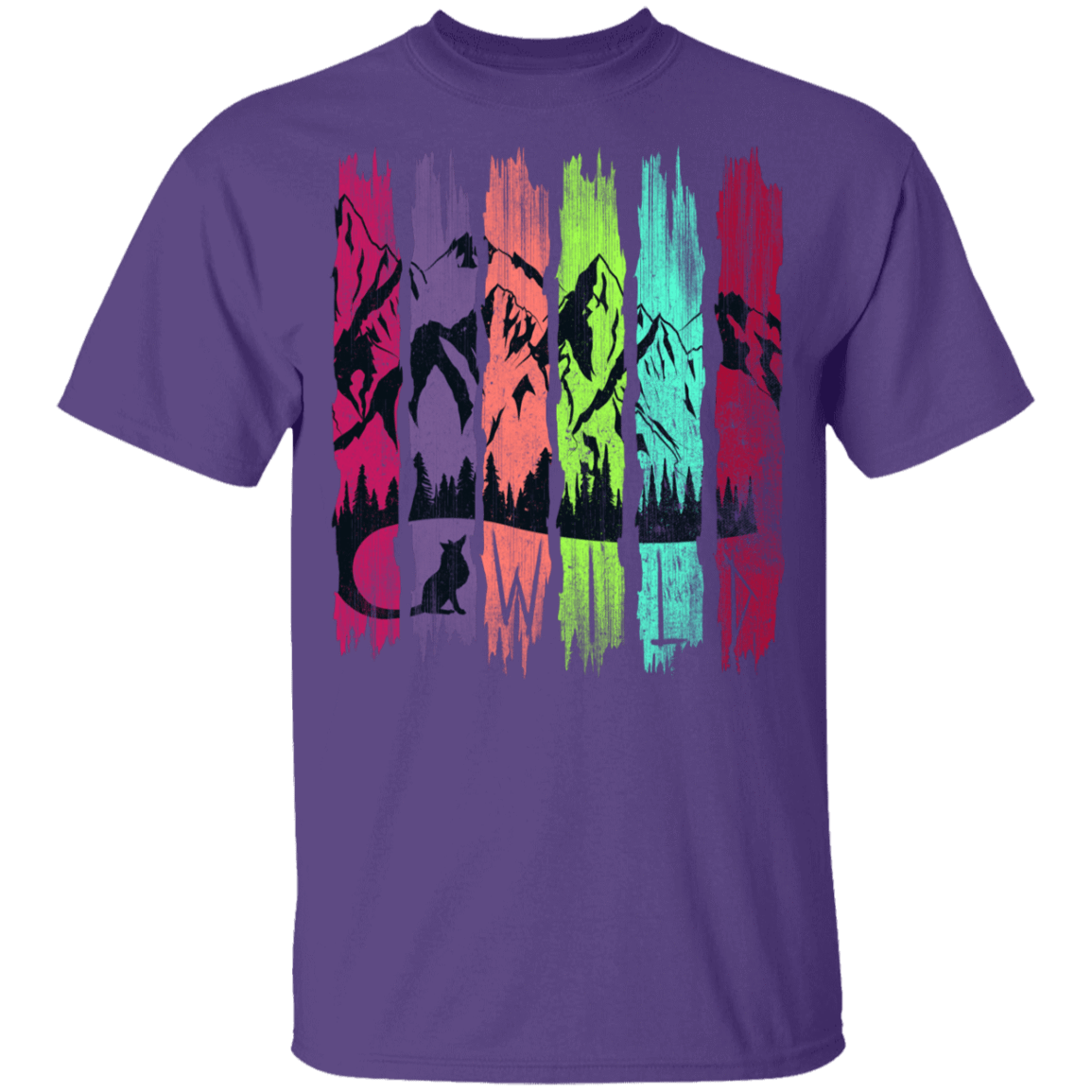 T-Shirts Purple / YXS Rainbow Fox Tail Youth T-Shirt
