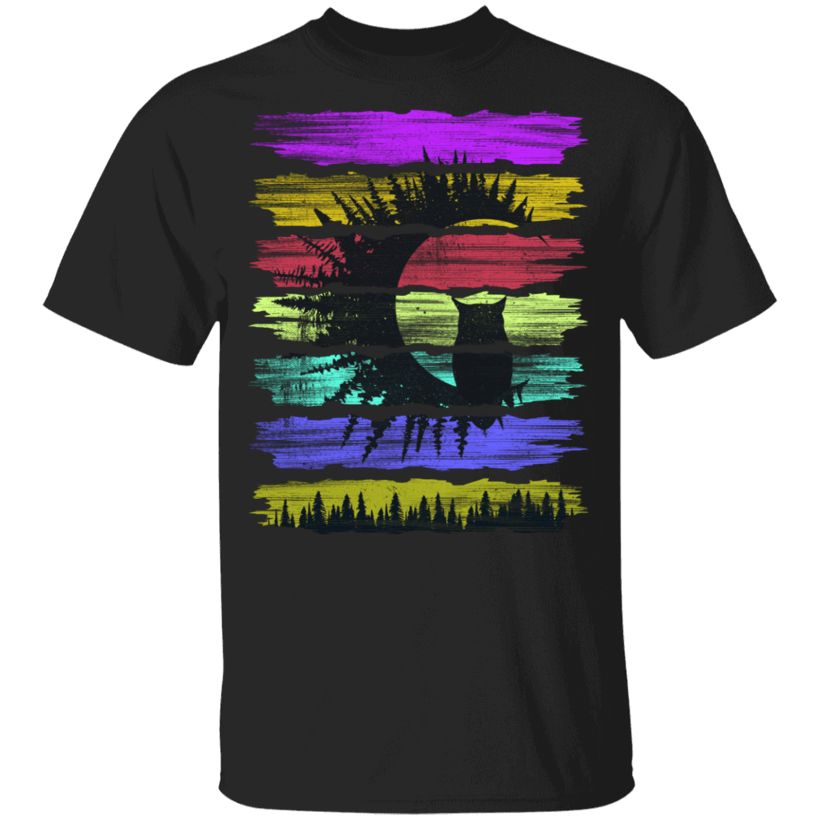 T-Shirts Black / YXS Rainbow Owl Youth T-Shirt