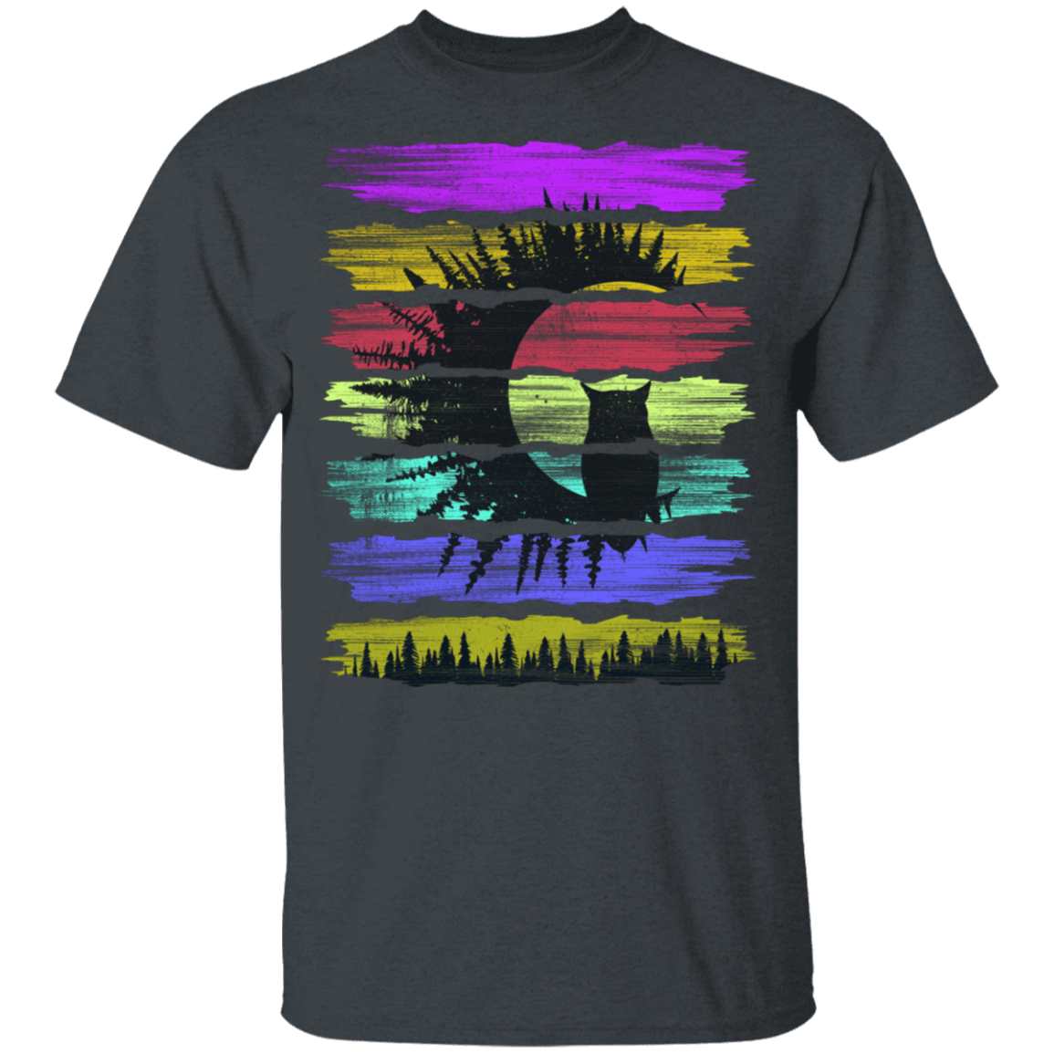 T-Shirts Dark Heather / YXS Rainbow Owl Youth T-Shirt
