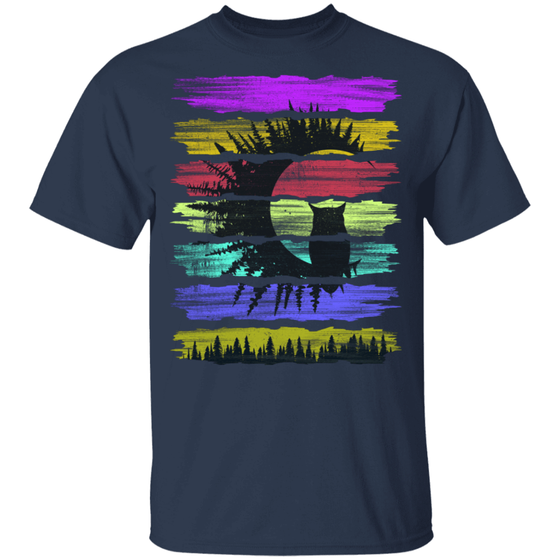 T-Shirts Navy / YXS Rainbow Owl Youth T-Shirt