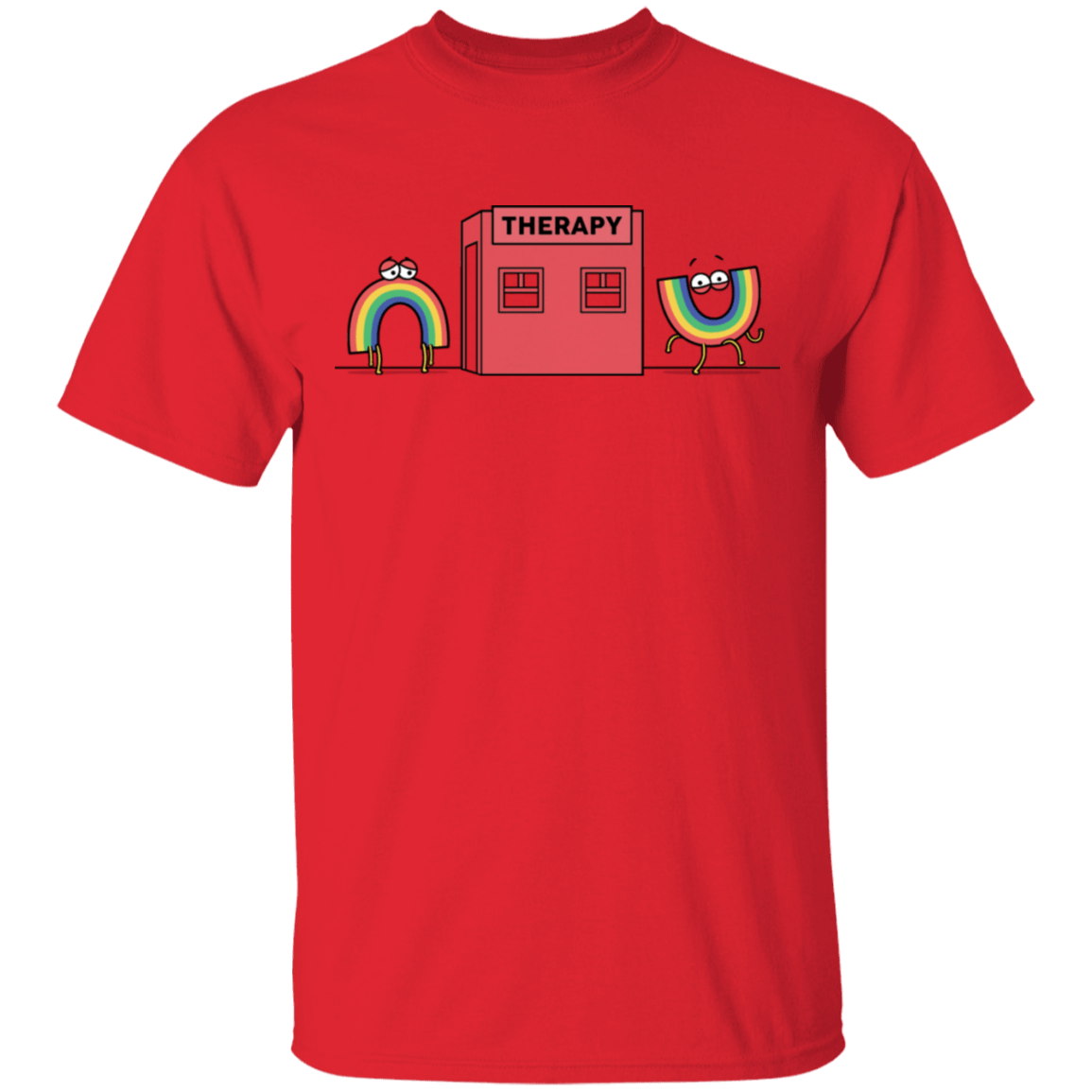 T-Shirts Red / S Rainbow Therapy T-Shirt