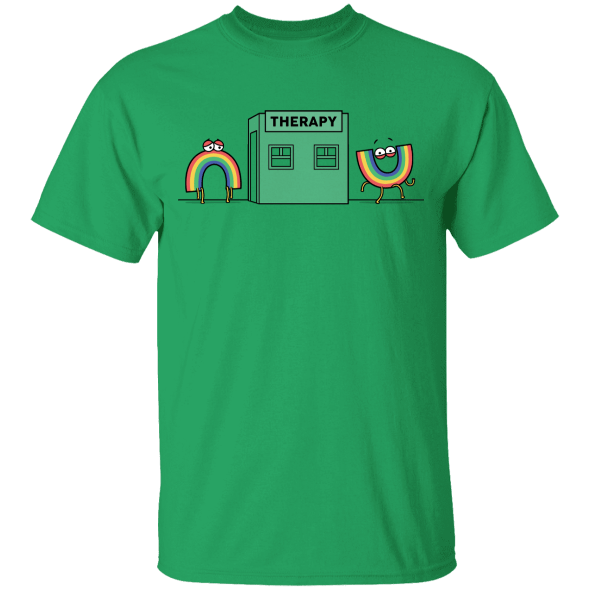 T-Shirts Irish Green / YXS Rainbow Therapy Youth T-Shirt