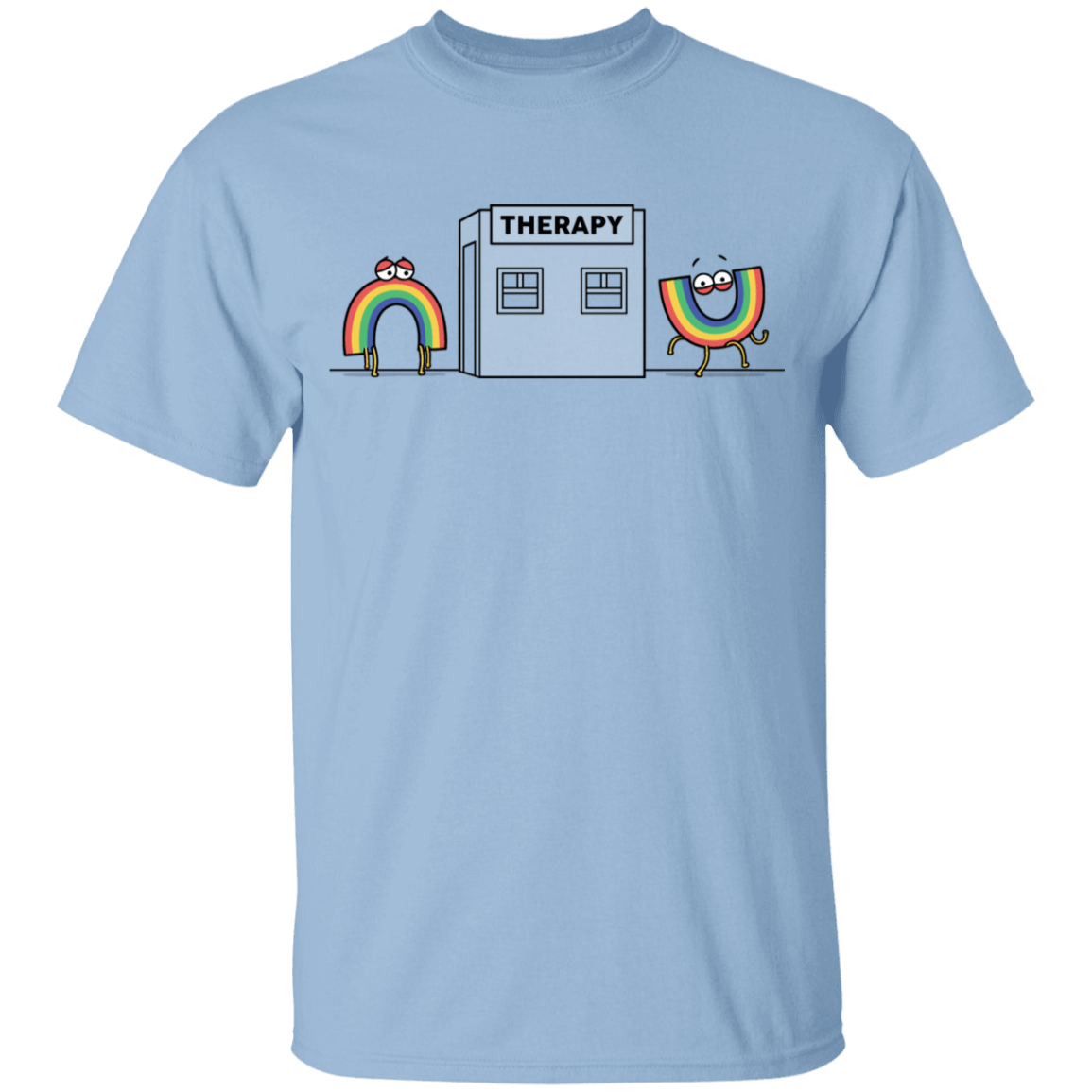 T-Shirts Light Blue / YXS Rainbow Therapy Youth T-Shirt