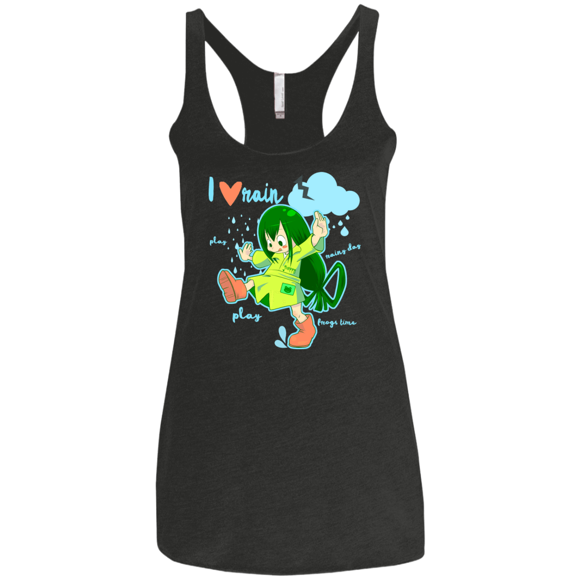 T-Shirts Vintage Black / X-Small Rainy Day Women's Triblend Racerback Tank