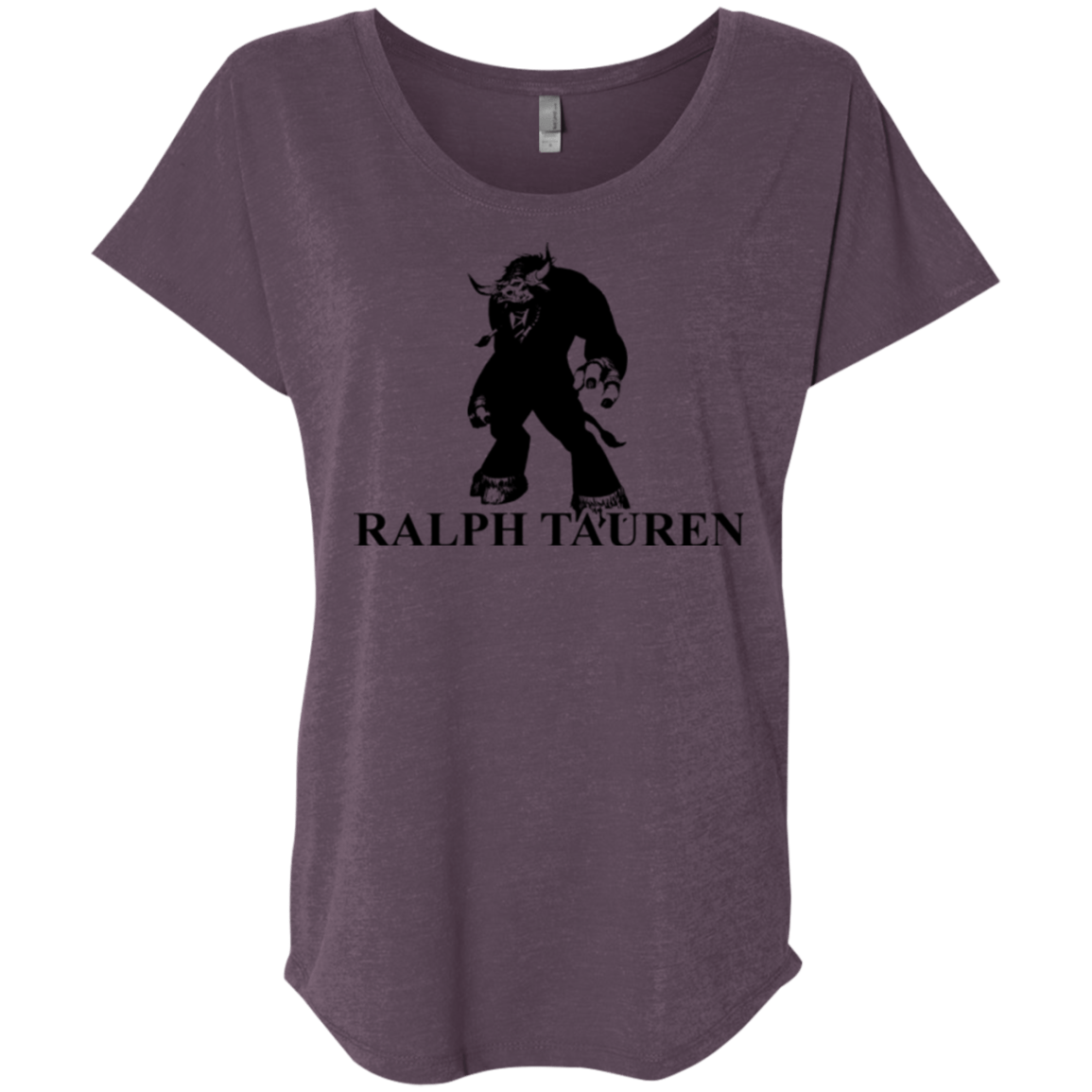 T-Shirts Vintage Purple / X-Small Ralph Tauren Triblend Dolman Sleeve